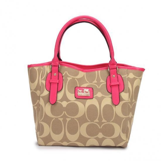 Coach Logo In Monogram Small Khaki Totes DCM | Women